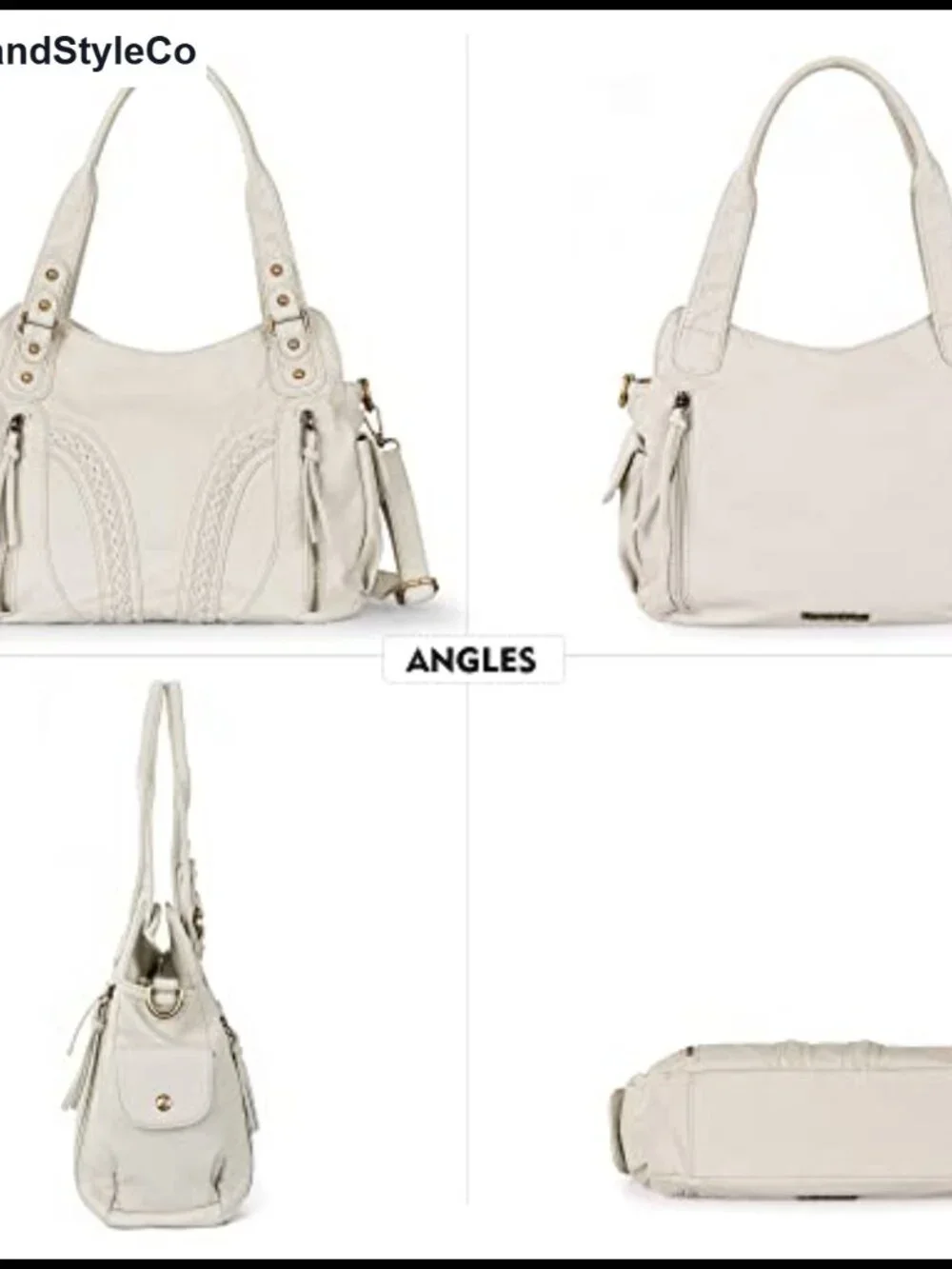 Soft Faux Leather Hobo Bag with Crossbody Strap, Lightweight, 9 Pockets